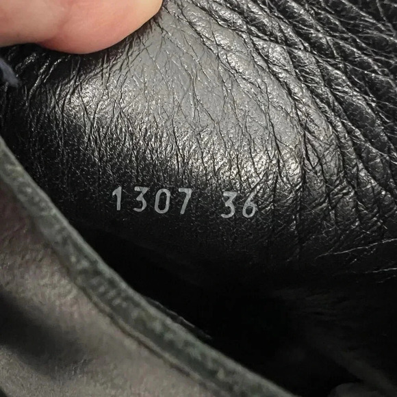 Pierre Hardy Leather Platform Wedge Boots Size 36 Black Ankle Booties Chunky 6US - Picture 8 of 9